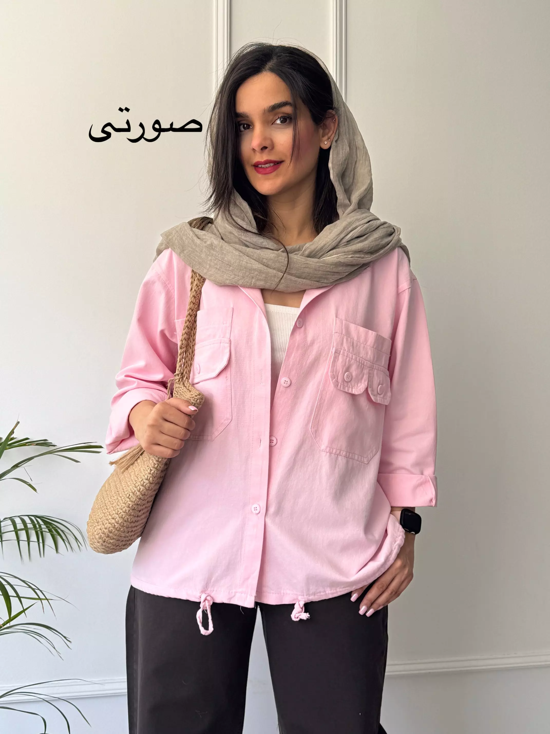مانتو کتان آسمان